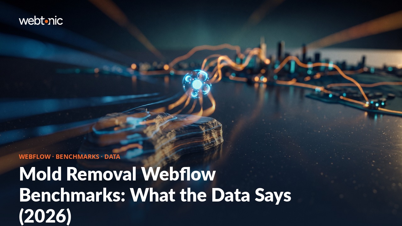 Mold Removal Webflow Benchmarks: What the Data Says (2026) — Web Tonic blog thumbnail