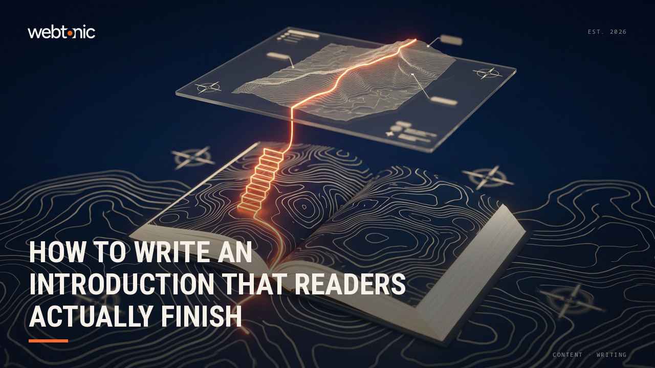 How to Write an Introduction That Readers Actually Finish — Web Tonic blog thumbnail