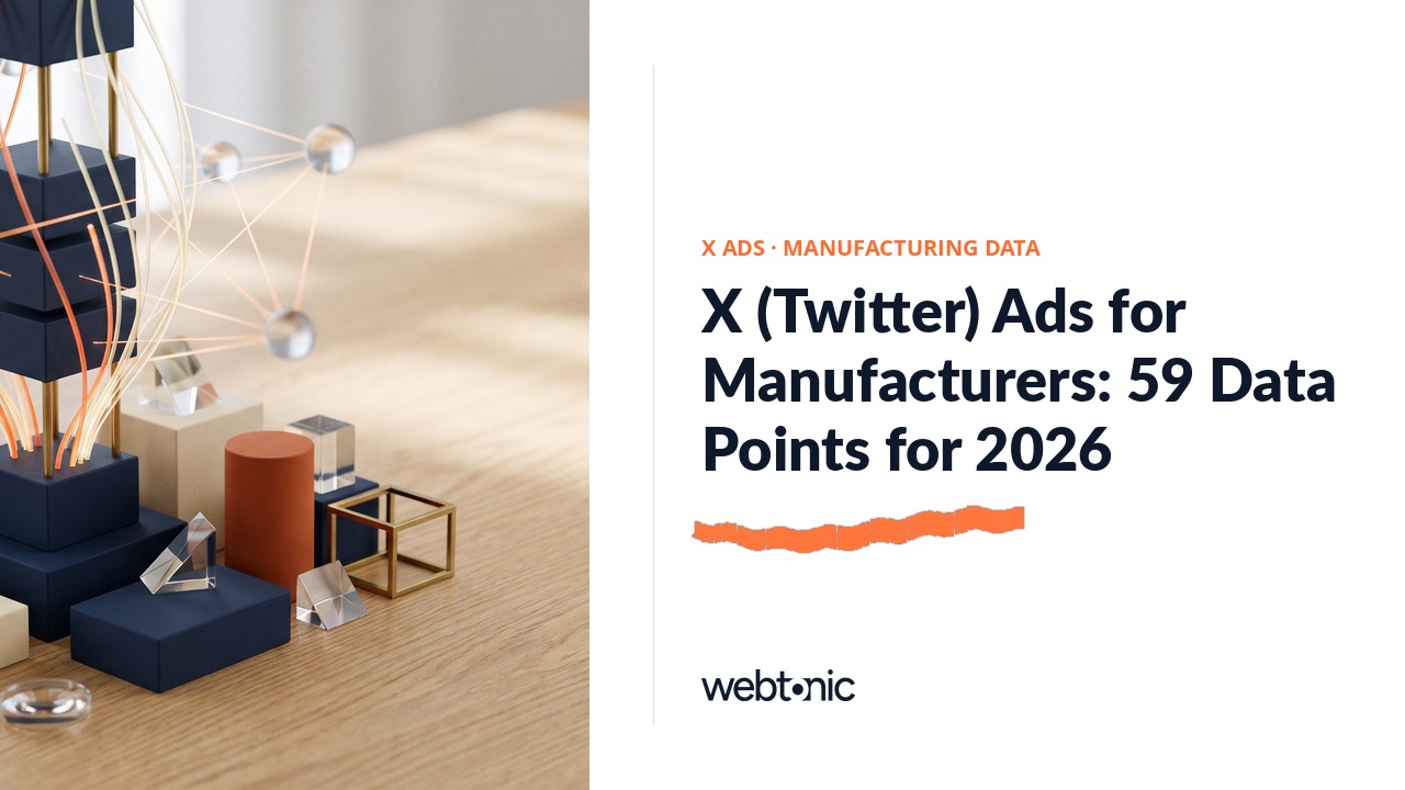 X (Twitter) Ads for Manufacturers: 59 Data Points for 2026 — Web Tonic blog thumbnail