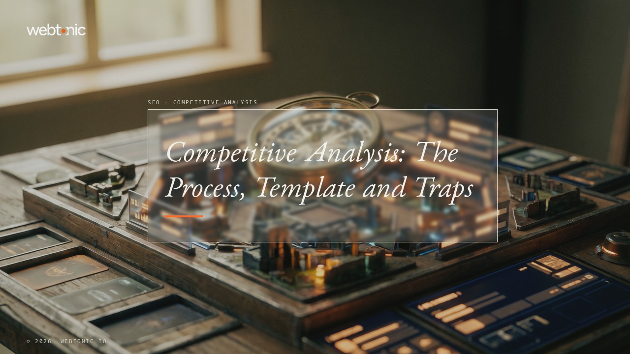 Competitive Analysis: The Process, Template and Traps — Web Tonic blog thumbnail