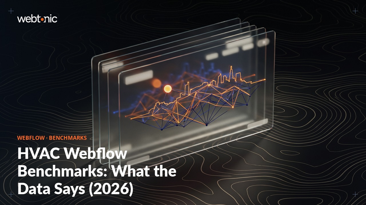 HVAC Webflow Benchmarks: What the Data Says (2026) — Web Tonic blog thumbnail