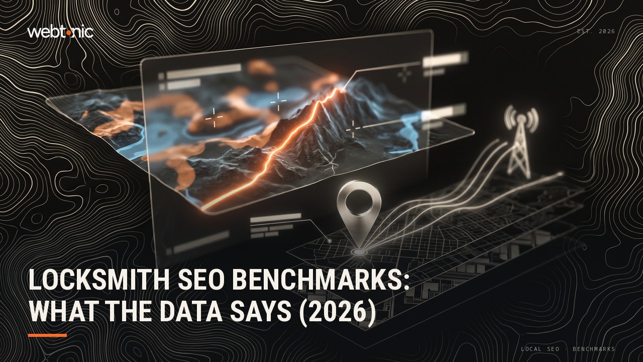 Locksmith SEO Benchmarks: What the Data Says (2026) — Web Tonic blog thumbnail