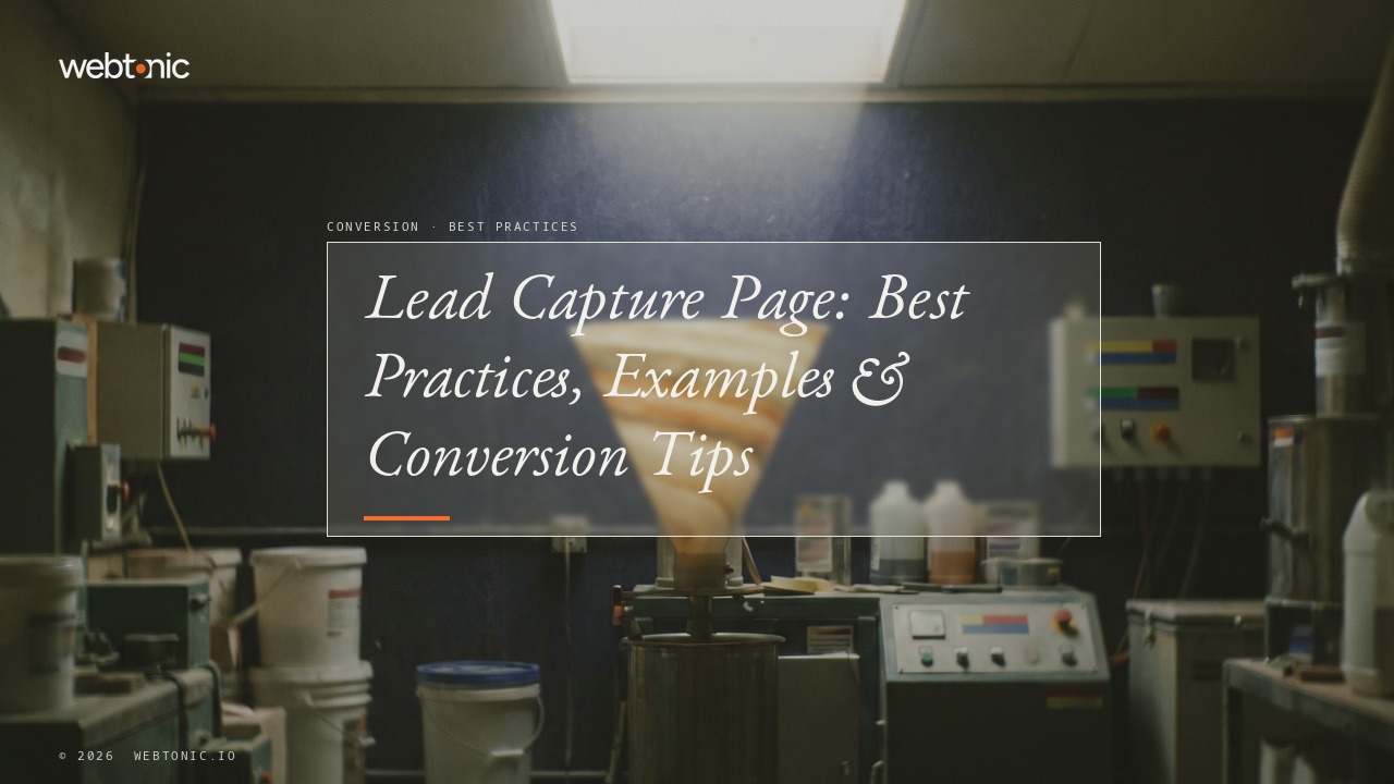 Lead Capture Page: Best Practices, Examples & Conversion Tips — Web Tonic blog thumbnail