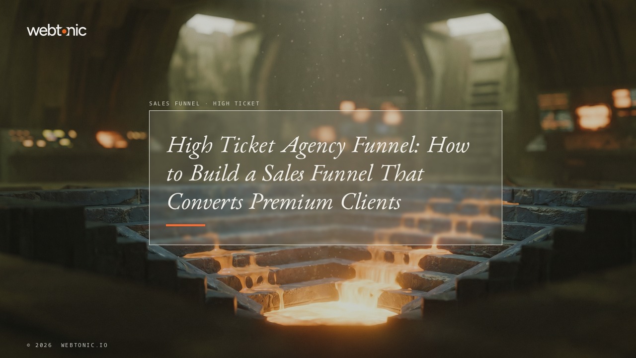 High Ticket Agency Funnel: How to Build a Sales Funnel That Converts Premium Clients — Web Tonic blog thumbnail