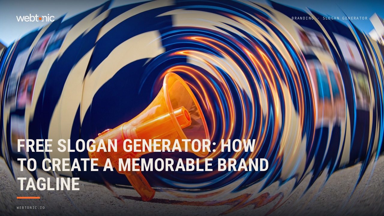 Free Slogan Generator: How to Create a Memorable Brand Tagline — Web Tonic blog thumbnail