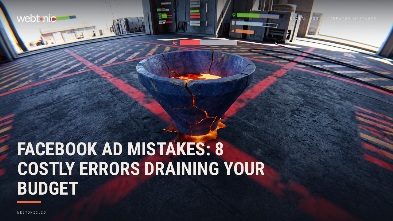 Facebook Ad Mistakes: 8 Costly Errors Draining Your Budget — Web Tonic blog thumbnail