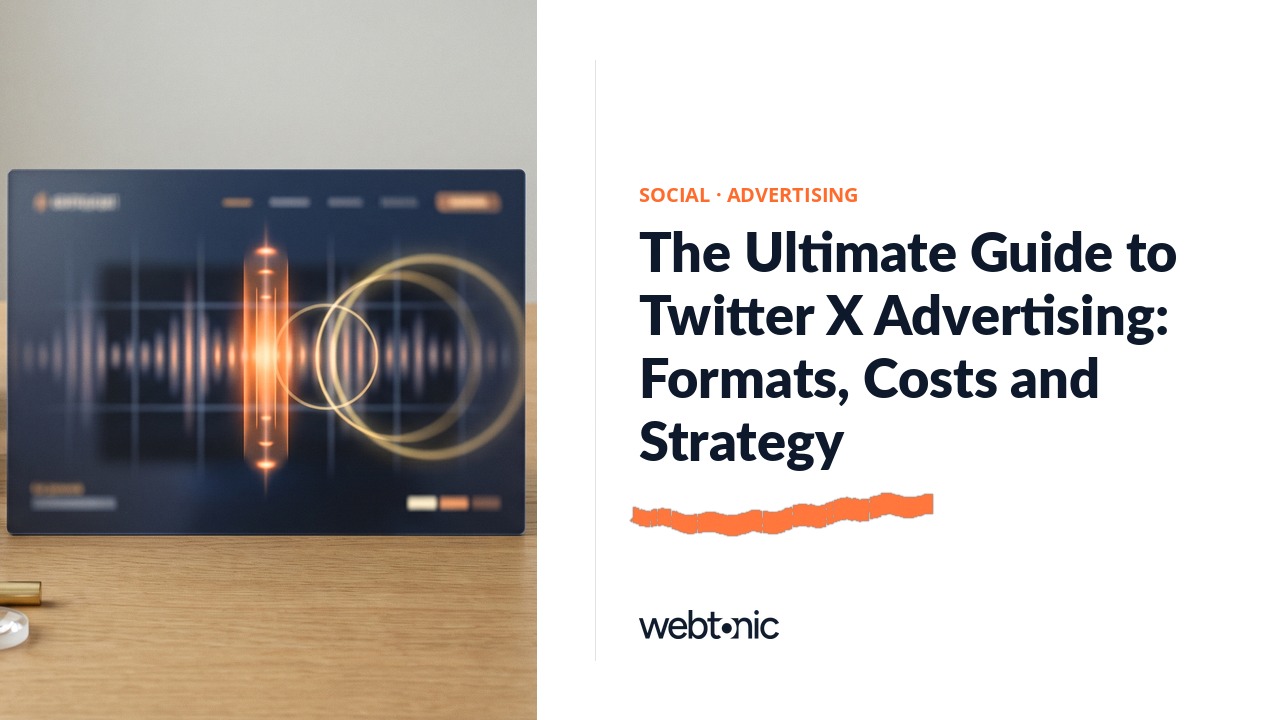 The Ultimate Guide to Twitter X Advertising: Formats, Costs and Strategy — Web Tonic blog thumbnail