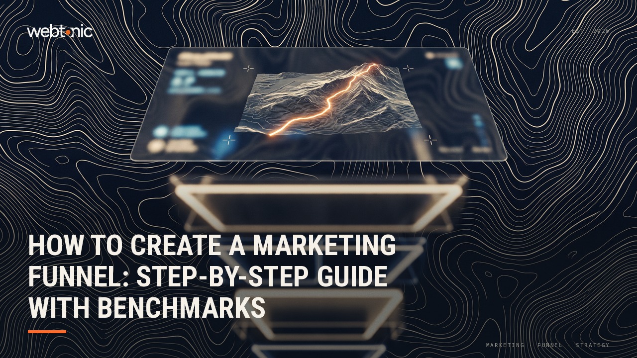 How to Create a Marketing Funnel: Step-by-Step Guide With Benchmarks — Web Tonic blog thumbnail