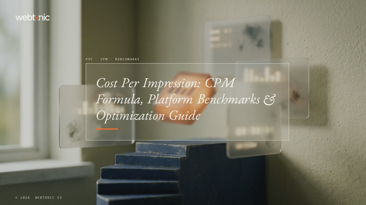 Cost Per Impression: CPM Formula, Platform Benchmarks & Optimization Guide — Web Tonic blog thumbnail
