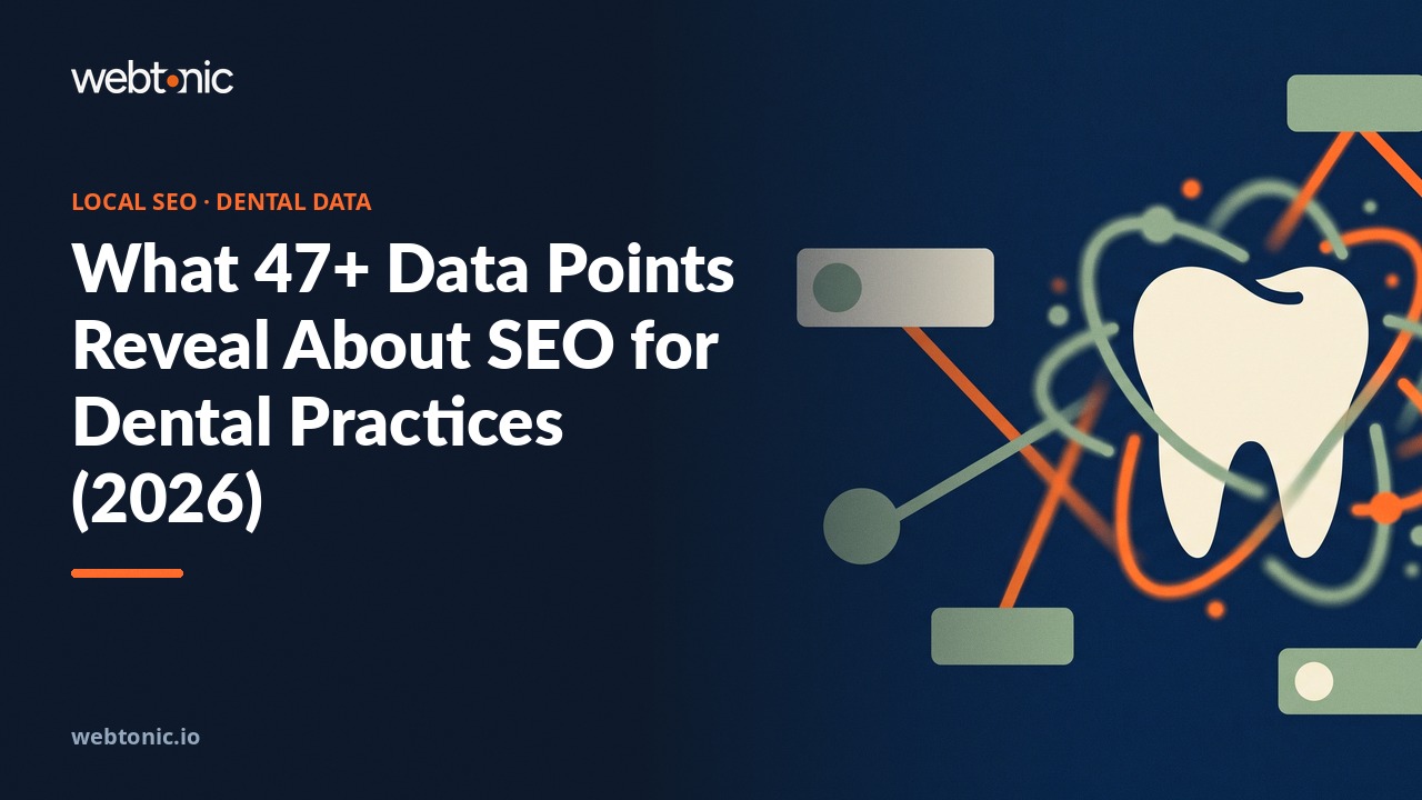 What 47+ Data Points Reveal About SEO for Dental Practices (2026) — Web Tonic blog thumbnail