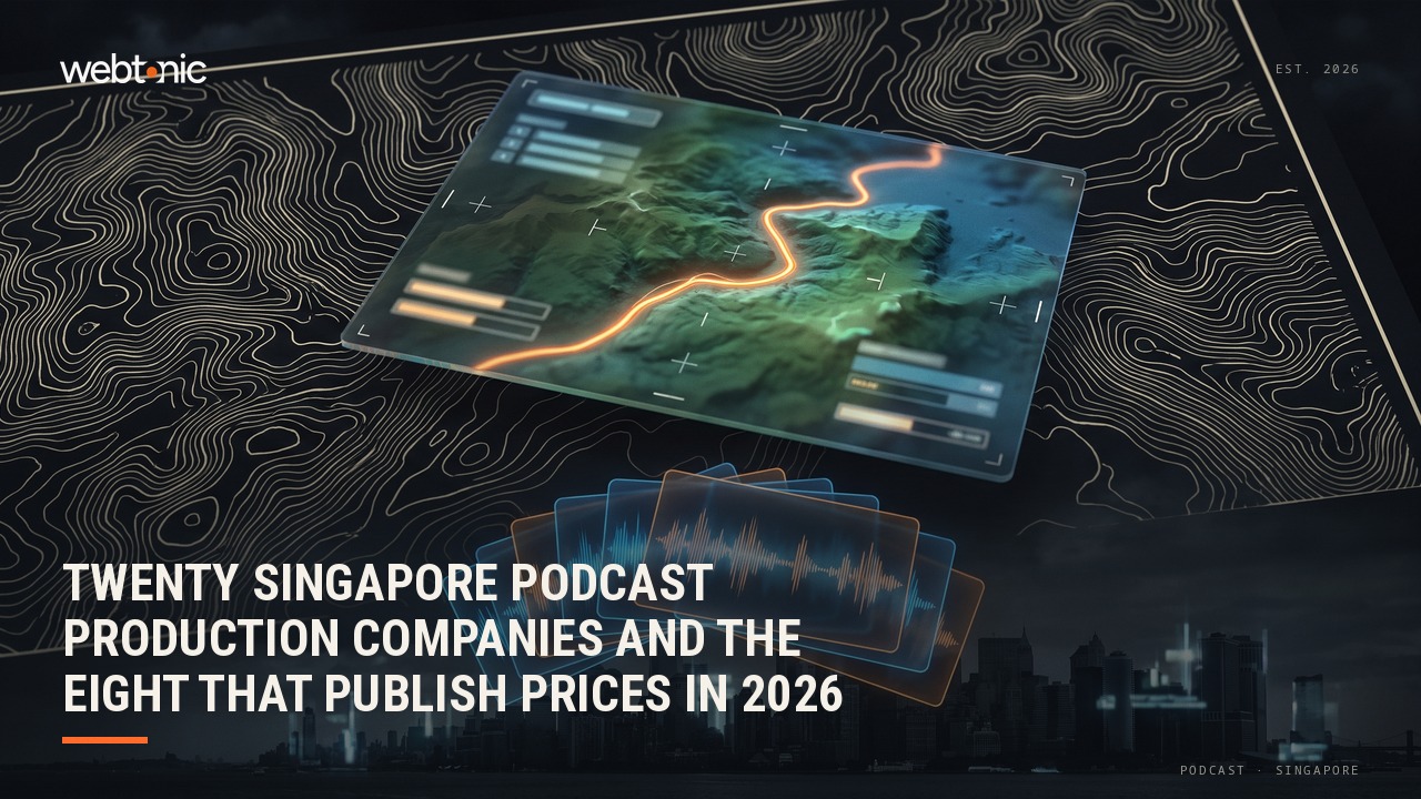 Twenty Singapore Podcast Production Companies and the Eight That Publish Prices in 2026 — Web Tonic blog thumbnail
