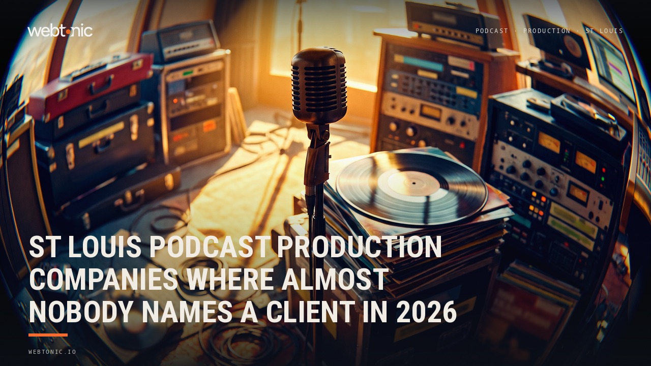 St Louis Podcast Production Companies Where Almost Nobody Names a Client in 2026 — Web Tonic blog thumbnail