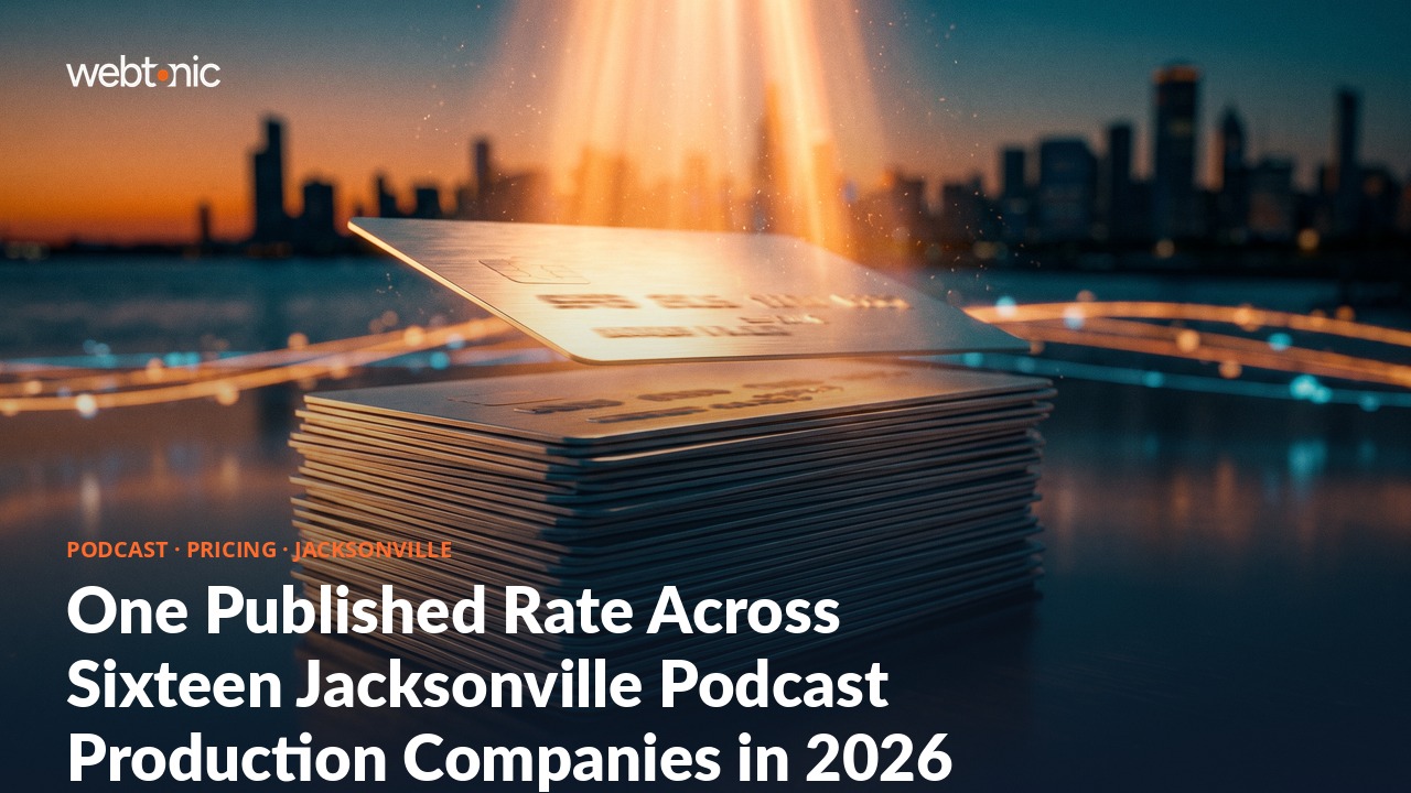 One Published Rate Across Sixteen Jacksonville Podcast Production Companies in 2026 — Web Tonic blog thumbnail