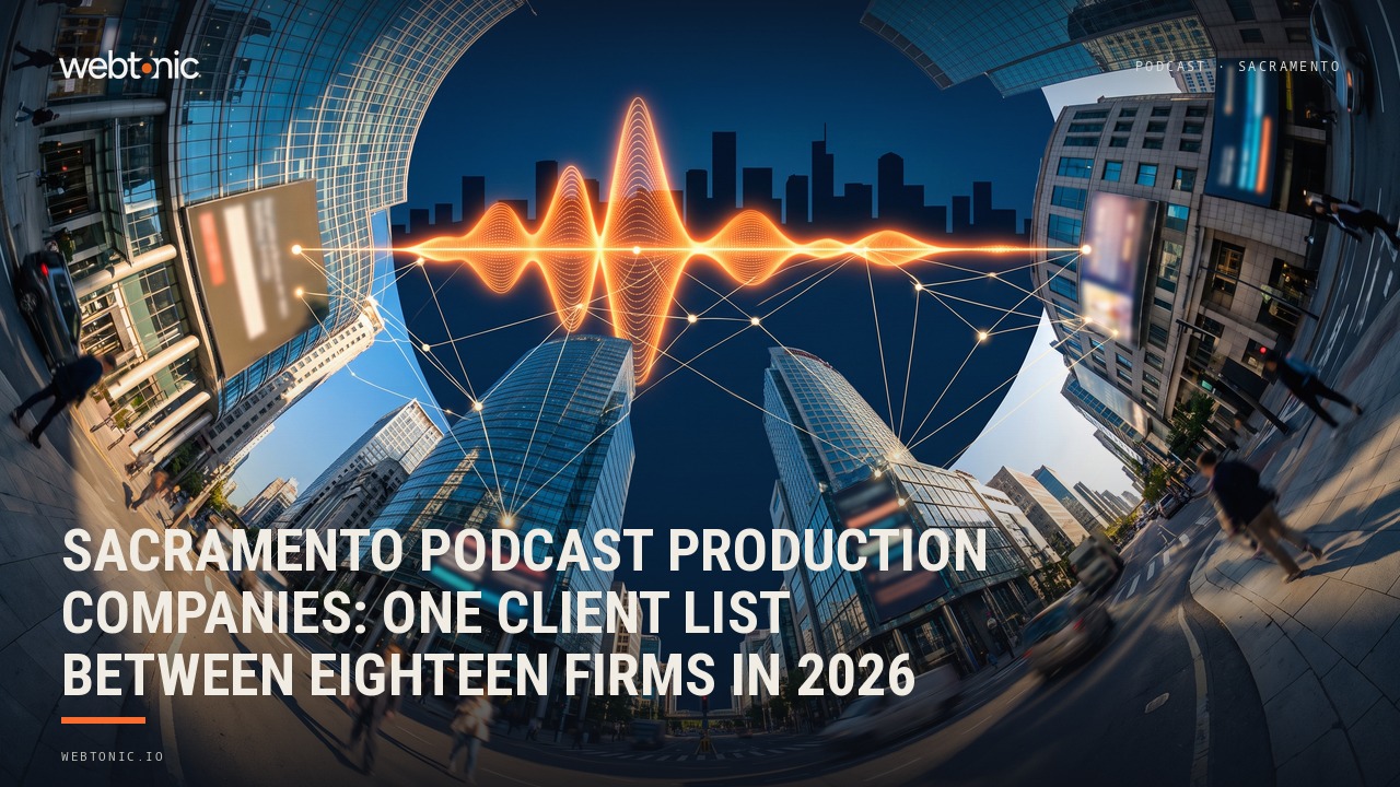 Sacramento Podcast Production Companies: One Client List Between Eighteen Firms in 2026 — Web Tonic blog thumbnail