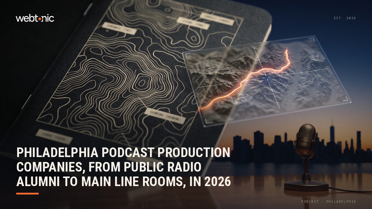 Philadelphia Podcast Production Companies, From Public Radio Alumni to Main Line Rooms, in 2026 — Web Tonic blog thumbnail