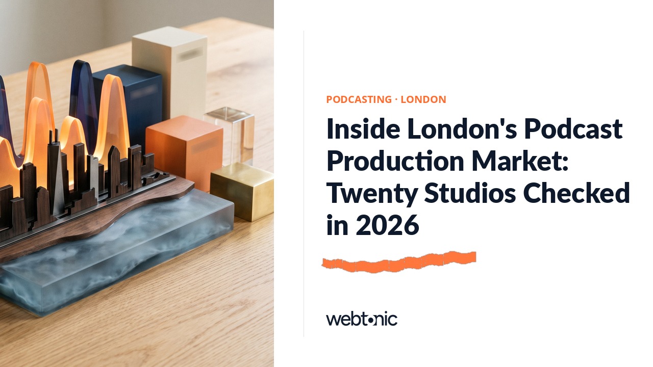 Inside London's Podcast Production Market: Twenty Studios Checked in 2026 — Web Tonic blog thumbnail