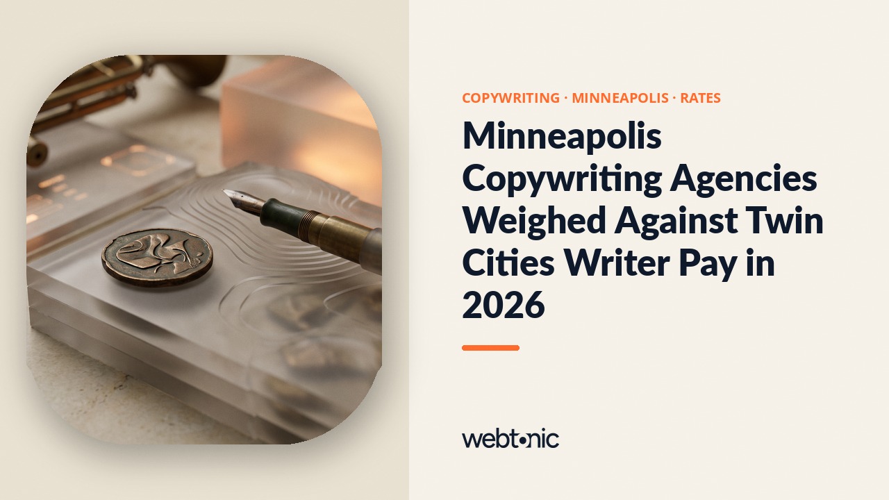 Minneapolis Copywriting Agencies Weighed Against Twin Cities Writer Pay in 2026 — Web Tonic blog thumbnail