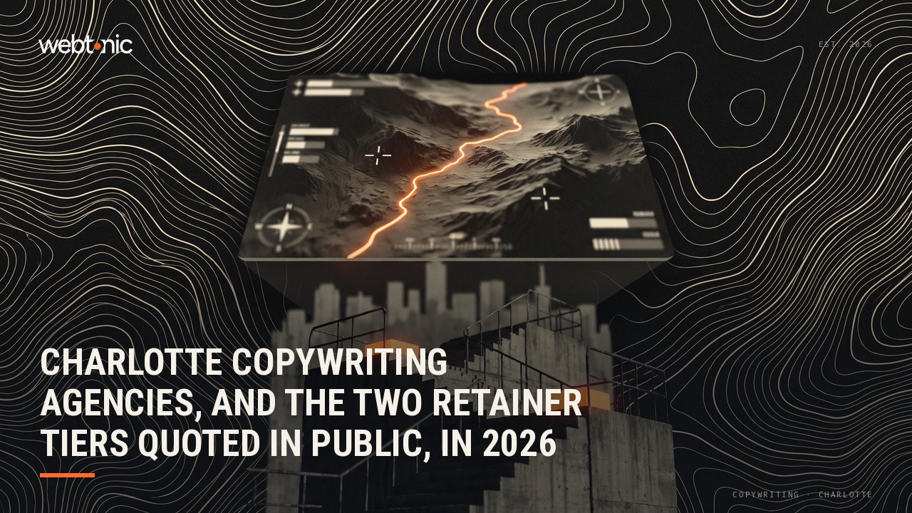 Charlotte Copywriting Agencies, and the Two Retainer Tiers Quoted in Public, in 2026 — Web Tonic blog thumbnail