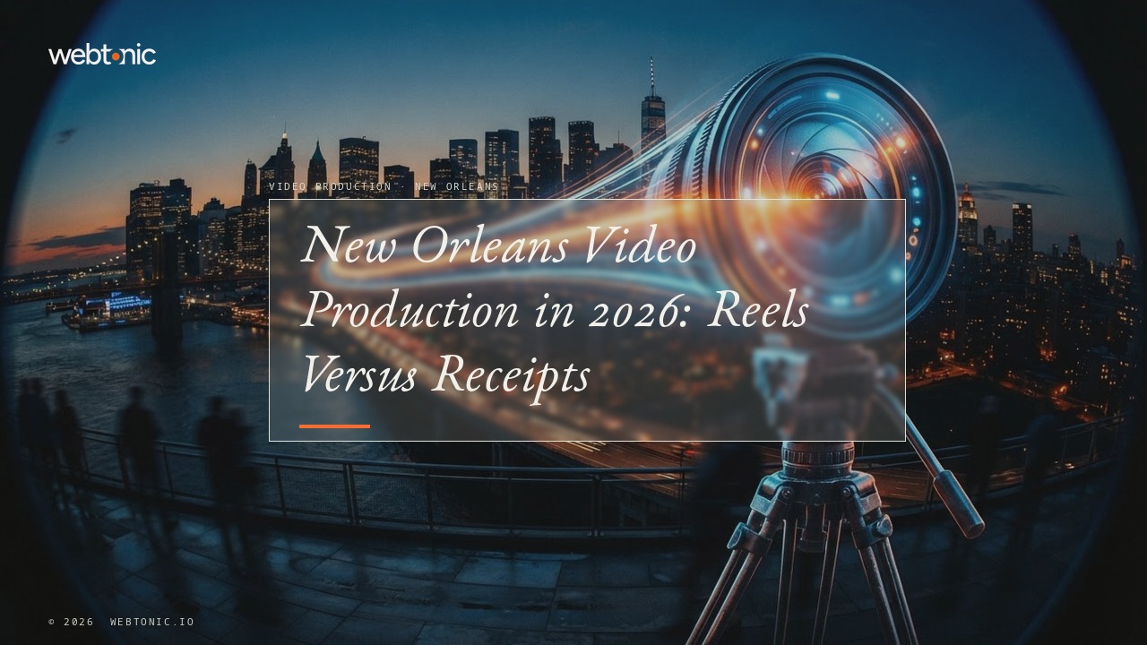 New Orleans Video Production in 2026: Reels Versus Receipts — Web Tonic blog thumbnail