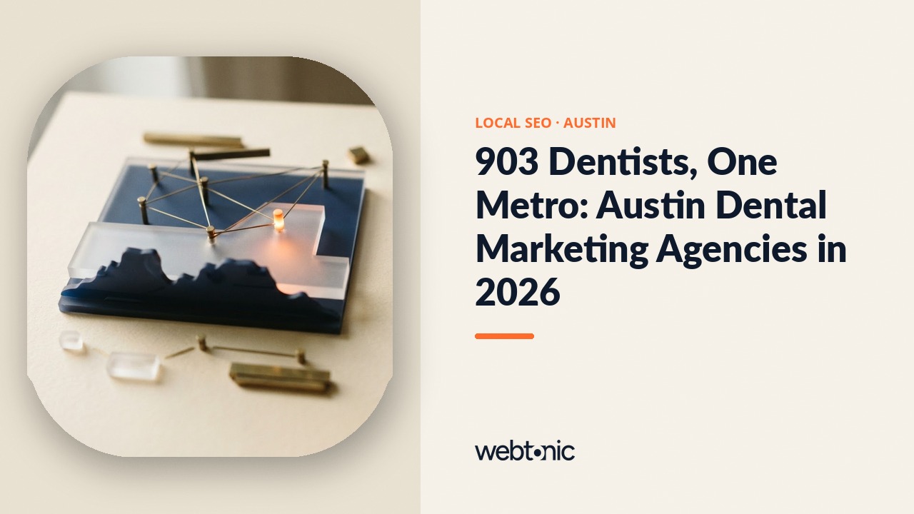 903 Dentists, One Metro: Austin Dental Marketing Agencies in 2026 — Web Tonic blog thumbnail