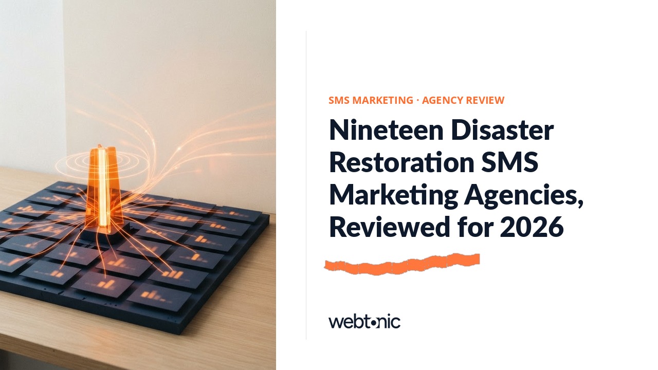 Nineteen Disaster Restoration SMS Marketing Agencies, Reviewed for 2026 — Web Tonic blog thumbnail