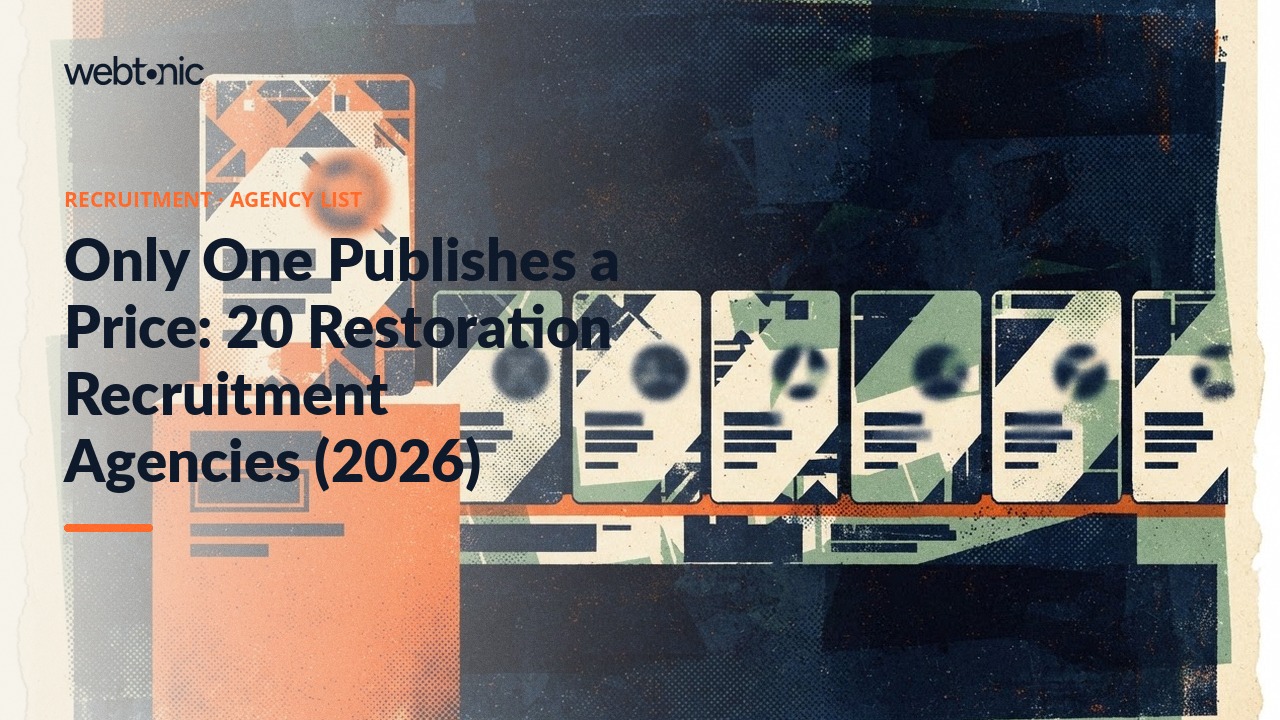 Only One Publishes a Price: 20 Restoration Recruitment Agencies (2026) — Web Tonic blog thumbnail