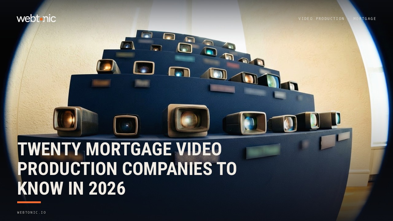 Twenty Mortgage Video Production Companies to Know in 2026 — Web Tonic blog thumbnail