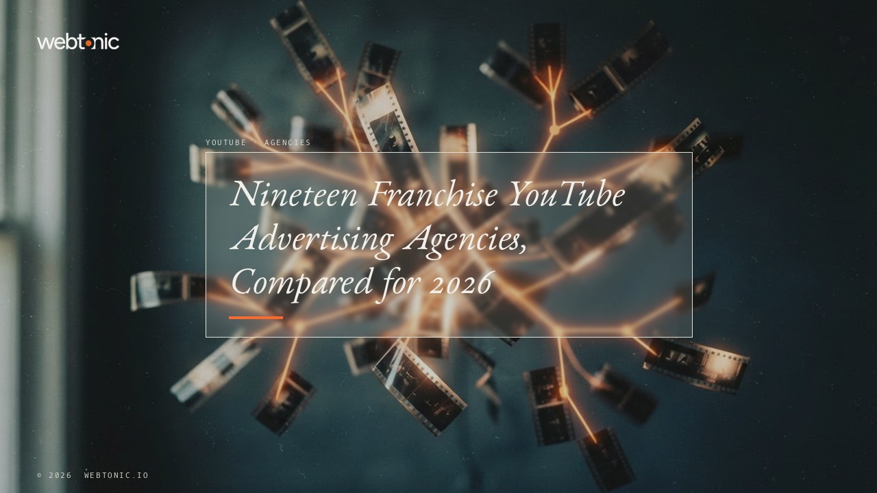 Nineteen Franchise YouTube Advertising Agencies, Compared for 2026 — Web Tonic blog thumbnail