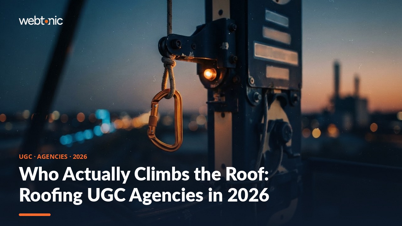 Who Actually Climbs the Roof: Roofing UGC Agencies in 2026 — Web Tonic blog thumbnail