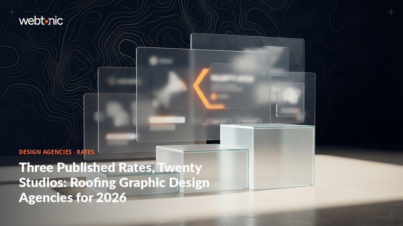 Three Published Rates, Twenty Studios: Roofing Graphic Design Agencies for 2026 — Web Tonic blog thumbnail