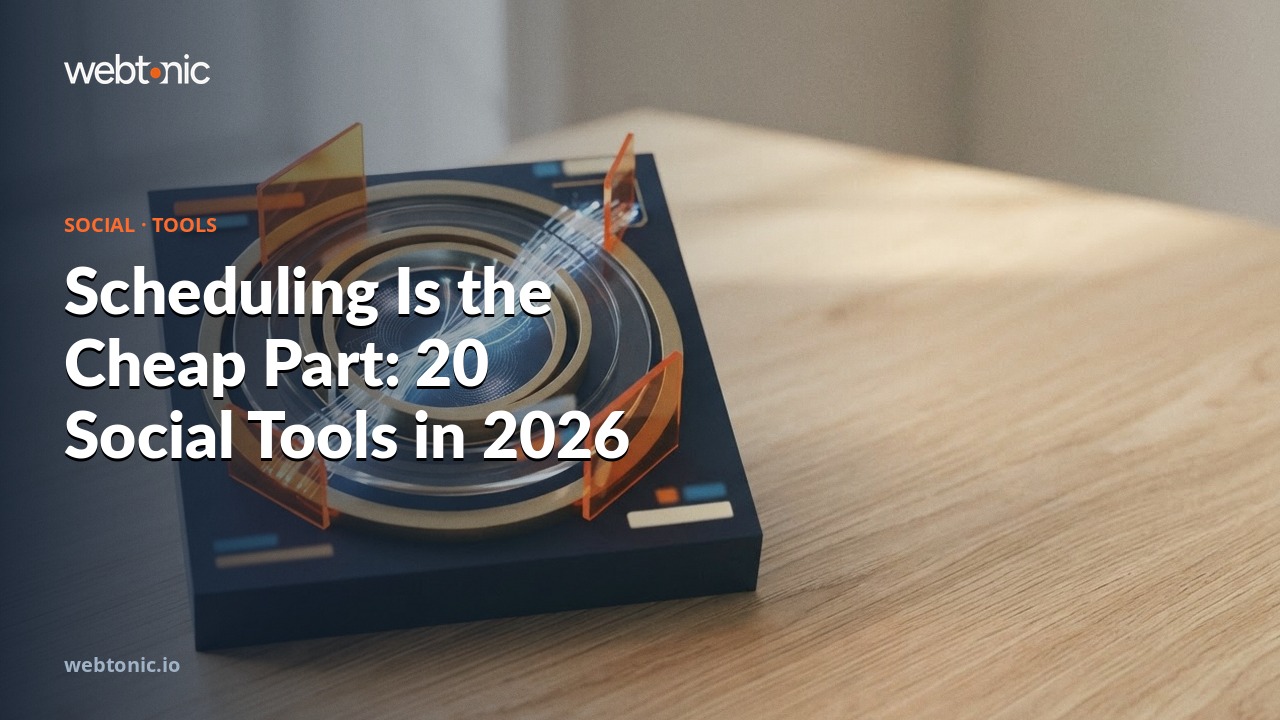 Scheduling Is the Cheap Part: 20 Social Tools in 2026 — Web Tonic blog thumbnail