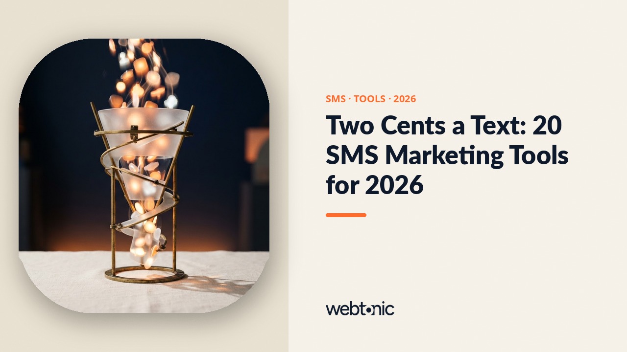 Two Cents a Text: 20 SMS Marketing Tools for 2026 — Web Tonic blog thumbnail