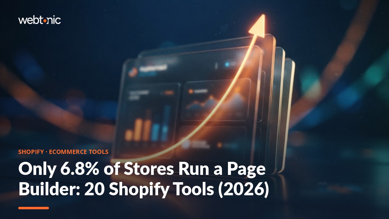 Only 6.8% of Stores Run a Page Builder: 20 Shopify Tools (2026) — Web Tonic blog thumbnail