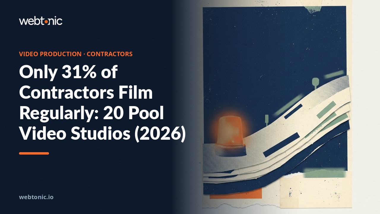 Only 31% of Contractors Film Regularly: 20 Pool Video Studios (2026) — Web Tonic blog thumbnail