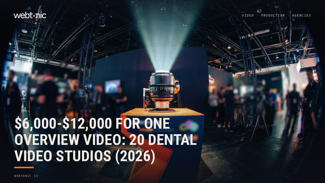$6,000-$12,000 for One Overview Video: 20 Dental Video Studios (2026) — Web Tonic blog thumbnail