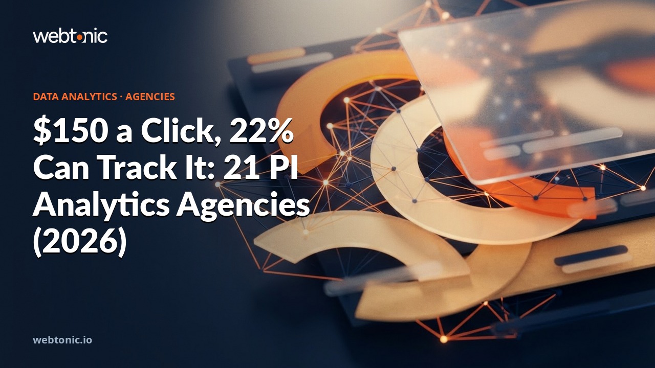 $150 a Click, 22% Can Track It: 21 PI Analytics Agencies (2026) — Web Tonic blog thumbnail