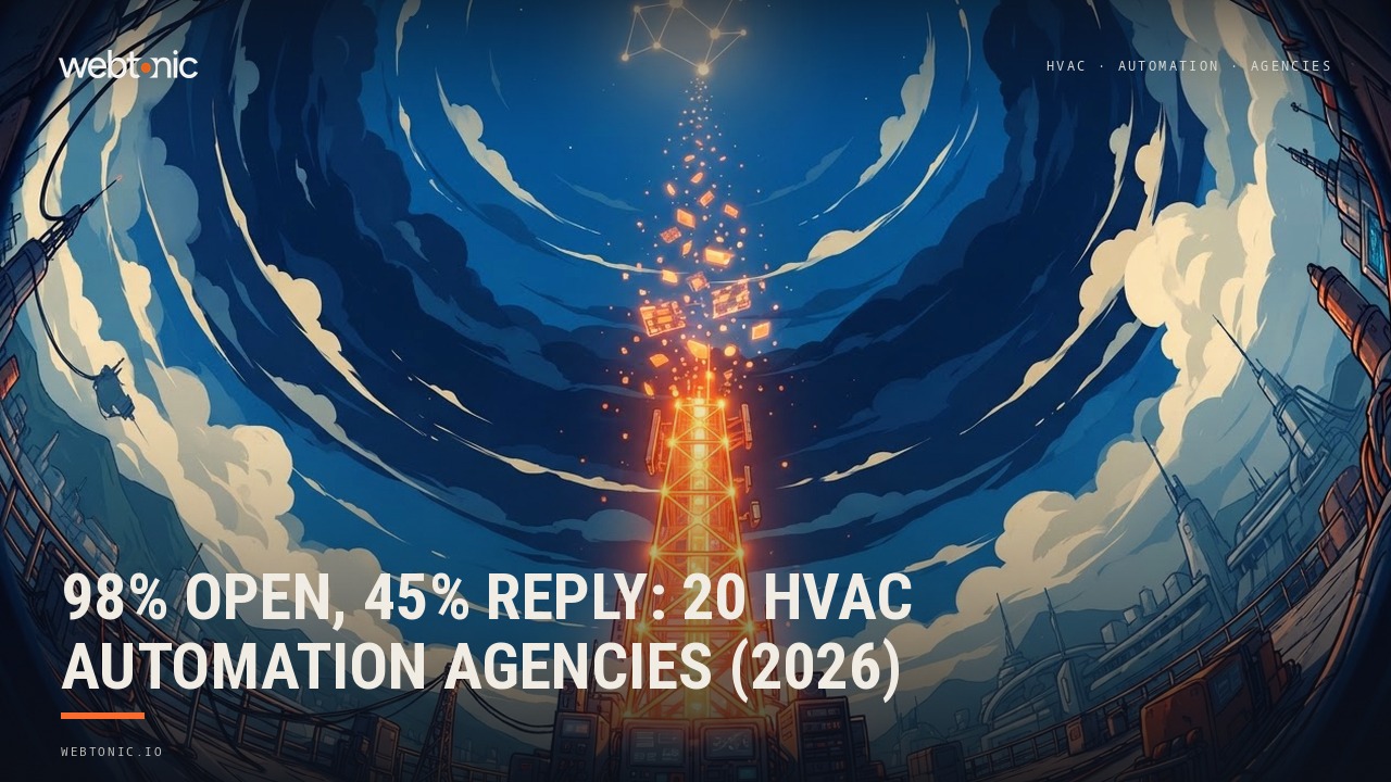 98% Open, 45% Reply: 20 HVAC Automation Agencies (2026) — Web Tonic blog thumbnail