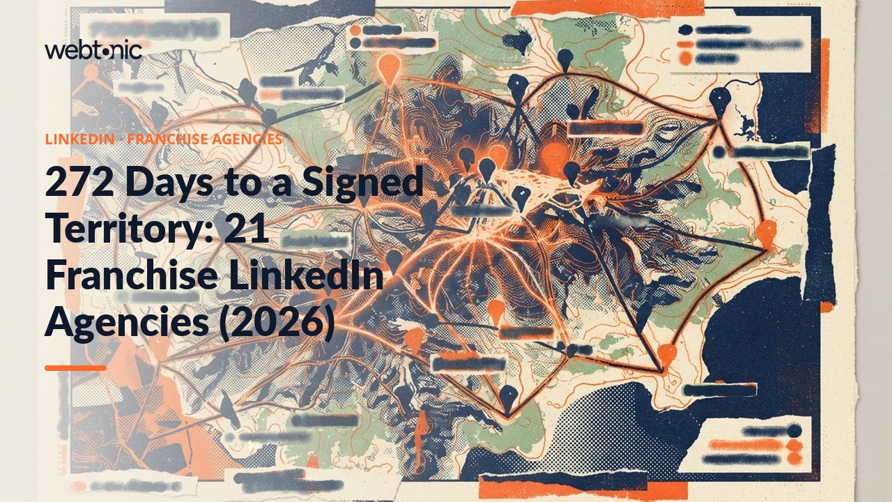 272 Days to a Signed Territory: 21 Franchise LinkedIn Agencies (2026) — Web Tonic blog thumbnail