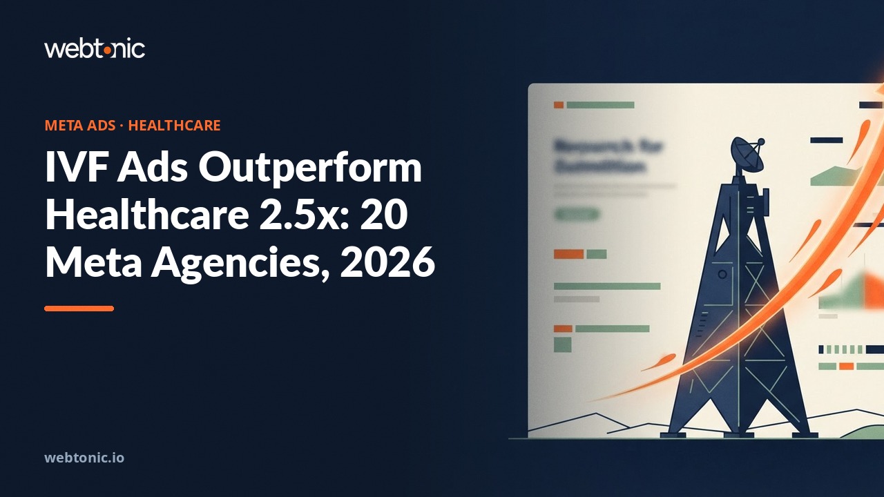 IVF Ads Outperform Healthcare 2.5x: 20 Meta Agencies, 2026 — Web Tonic blog thumbnail