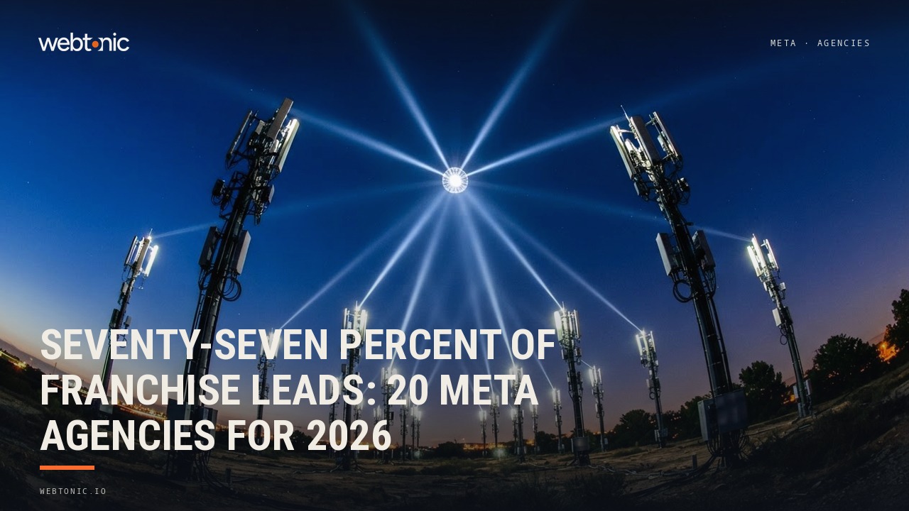 Seventy-Seven Percent of Franchise Leads: 20 Meta Agencies for 2026 — Web Tonic blog thumbnail