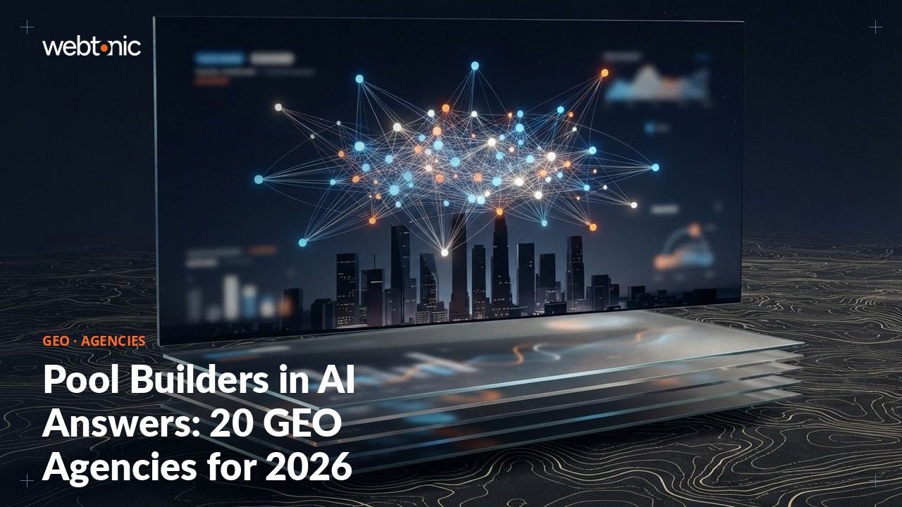 Pool Builders in AI Answers: 20 GEO Agencies for 2026 — Web Tonic blog thumbnail