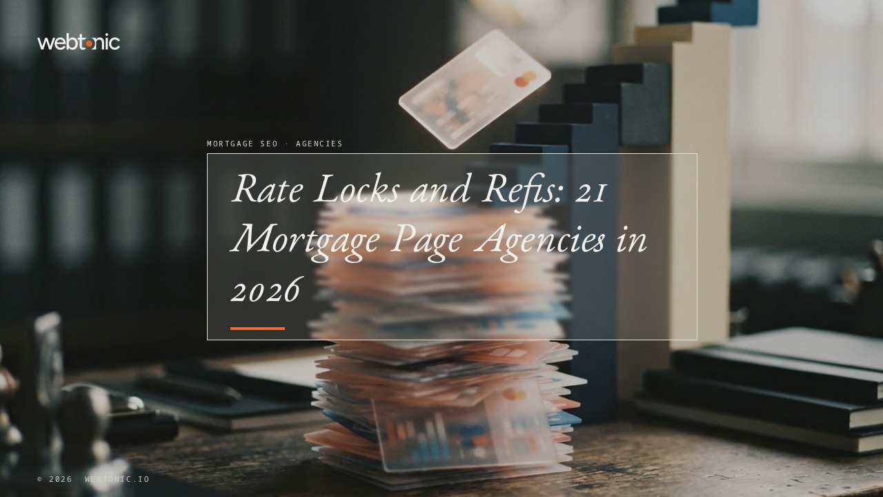 Rate Locks and Refis: 21 Mortgage Page Agencies in 2026 — Web Tonic blog thumbnail
