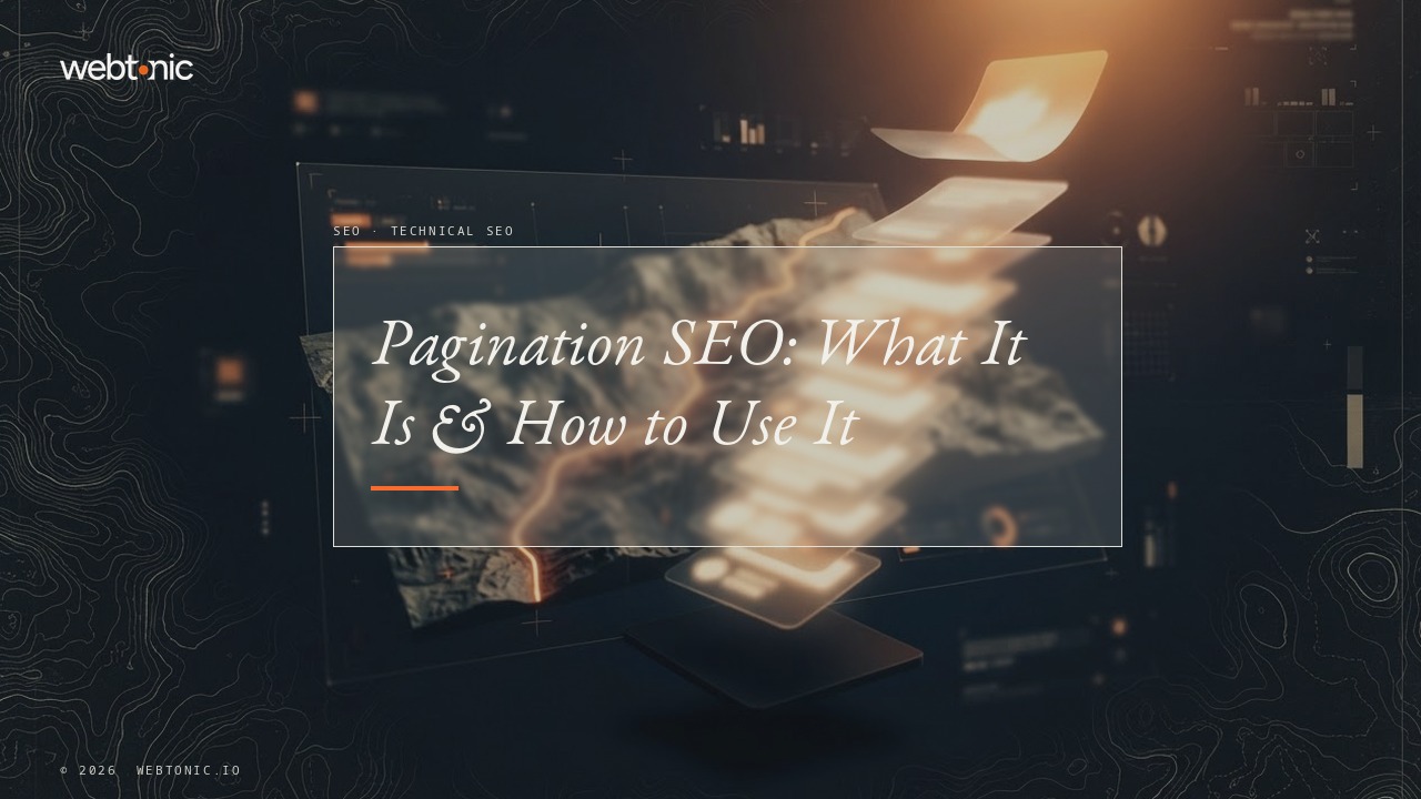 Pagination SEO: What It Is & How to Use It — Web Tonic blog thumbnail