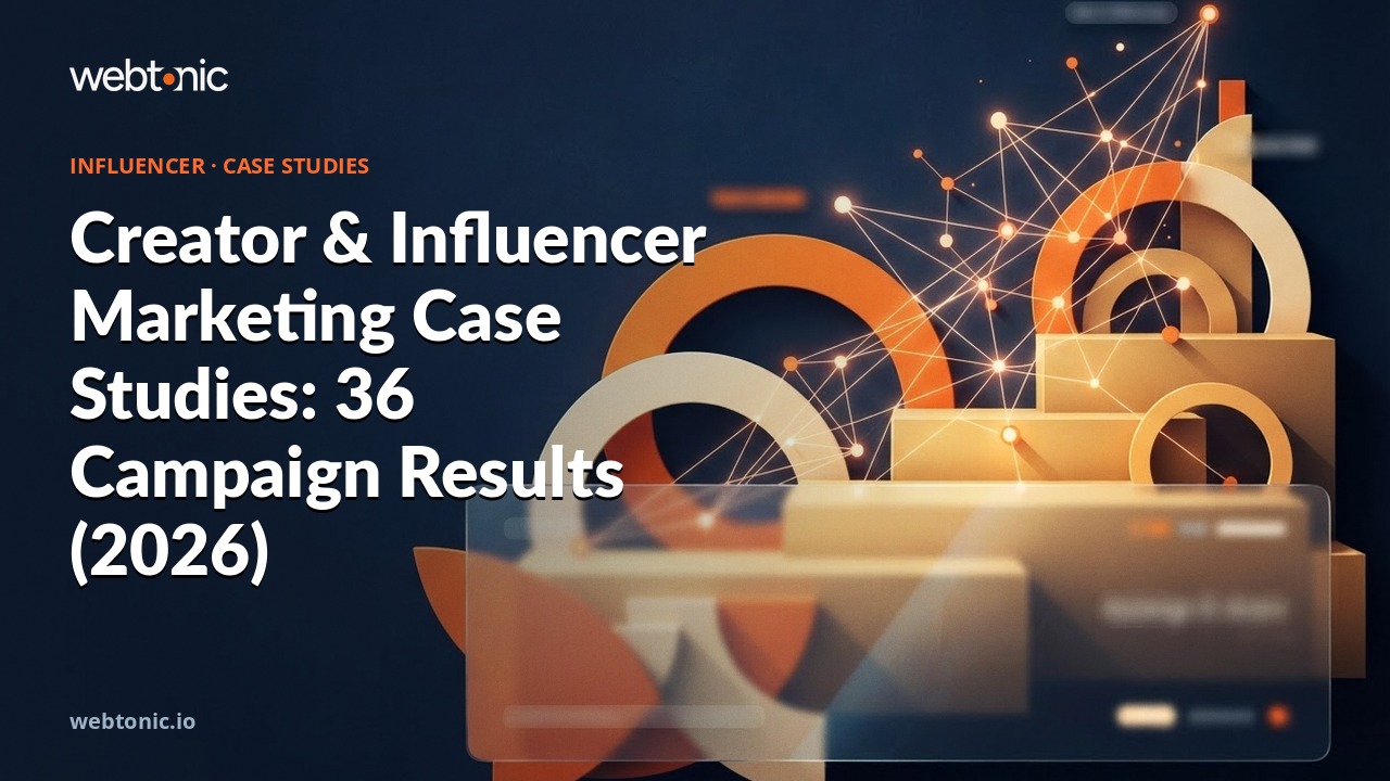 Creator & Influencer Marketing Case Studies: 36 Campaign Results (2026) — Web Tonic blog thumbnail