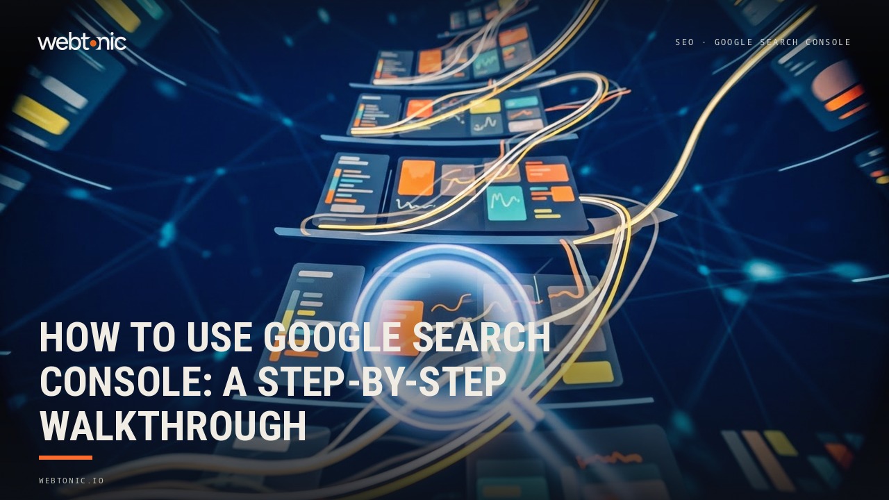 How to Use Google Search Console: A Step-by-Step Walkthrough — Web Tonic blog thumbnail
