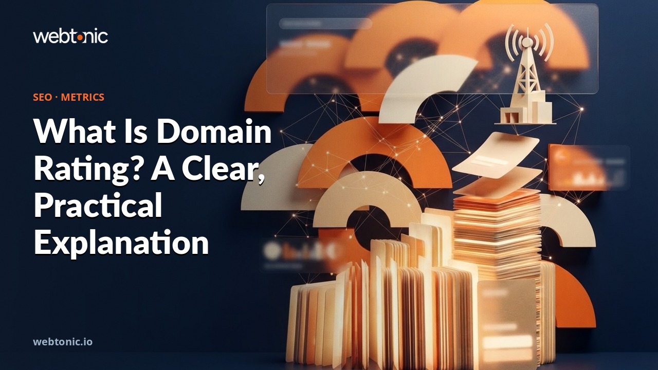 What Is Domain Rating? A Clear, Practical Explanation — Web Tonic blog thumbnail