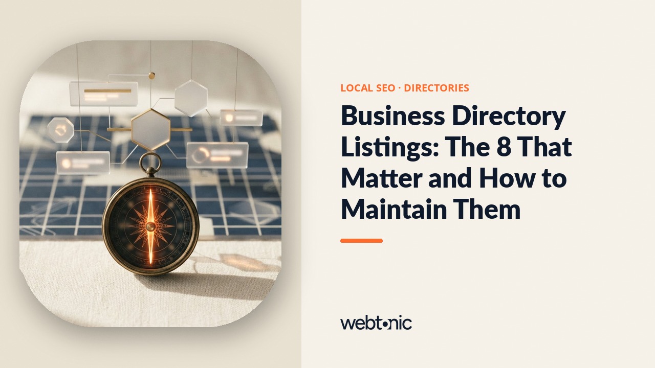 Business Directory Listings: The 8 That Matter and How to Maintain Them — Web Tonic blog thumbnail