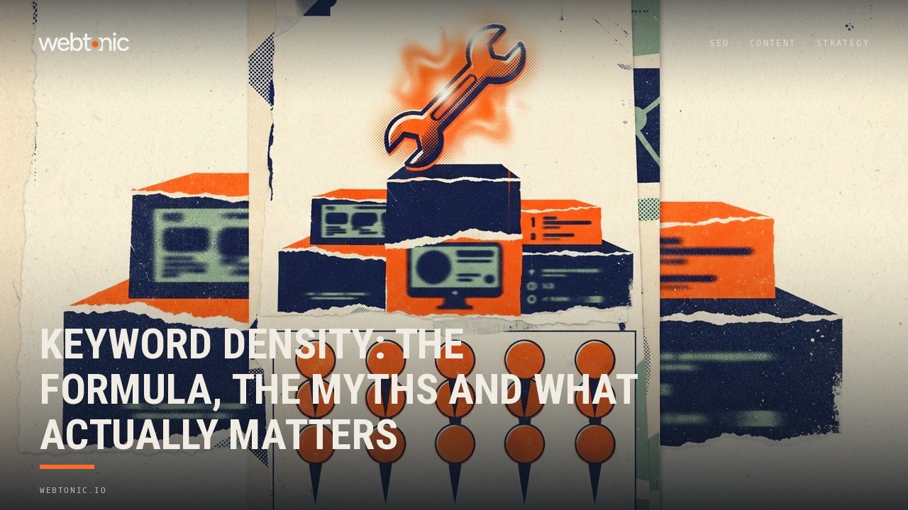 Keyword Density: The Formula, the Myths and What Actually Matters — Web Tonic blog thumbnail
