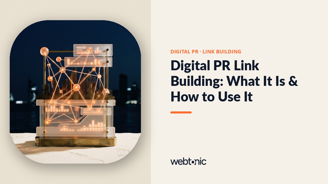 Digital PR Link Building: What It Is & How to Use It — Web Tonic blog thumbnail