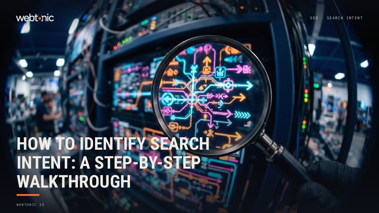 How to Identify Search Intent: A Step-by-Step Walkthrough — Web Tonic blog thumbnail